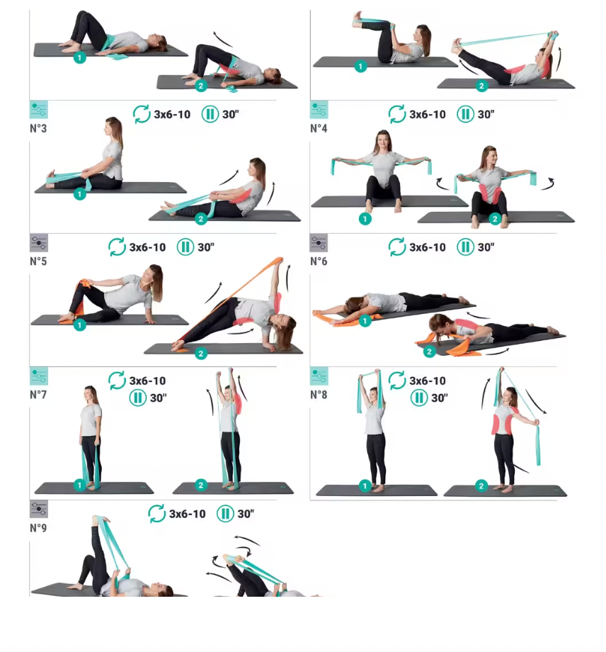 Dây kháng lực Pilates mức độ cao (8 lb / 4 kg) - 04101246-DKL